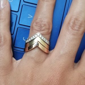 SOLD . 14k tricolor ring ( 3 separate rings )